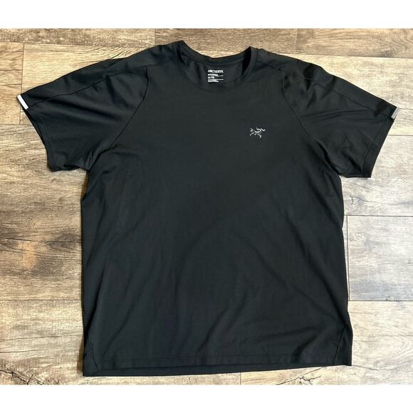 Arc’teryx Black Men’s Extra Large XL Cormac Crew Neck Logo Short Sleeve T-shirt - Picture 4 of 8